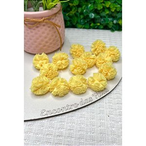 Pompom de Malha (renda) 2,5cm - Amarelo Claro - Unidade