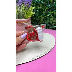 Kit Medida Certa de Prendedor de Chupeta - Urso Vermelho