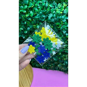 Flor Prensada Cores do Brasil - Misto 50 Unidades