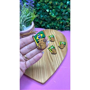 Aplique Emborrachado Brasil Capivara - Unidade