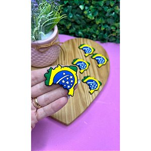 Aplique Emborrachado Mapa do Brasil - Unidade