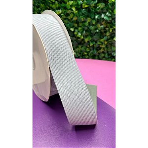 Fita Importada Veludo Cotelê 38mm Cinza - Metro