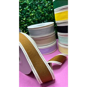 Fita Importada Mili 38mm Com borda e Pesponto - Metro