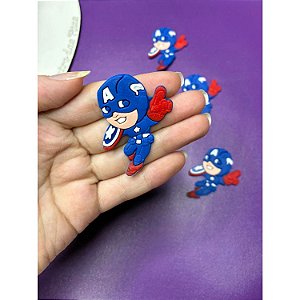 Aplique Emborrachado Capitão América Corpinho - Unidade