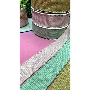 Fita Importada Tweed 38mm com Borda Ondulada - Metro