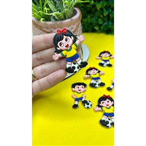 Aplique Emborrachado Brasil Menina com a Bola - Unidade