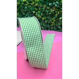 Fita Importada Mili 38mm Xadrez Verde Bandeira - Metro