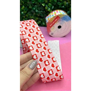 Fita Sinimbu 38mm Festa Junina Estampada Quadriculada Vermelho - Metro