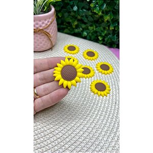 Aplique Emborrachado Girassol Amarelo - Unidade