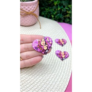 Aplique de Acrílico Emilly Vick Rosas Coração Rosa - Unidade