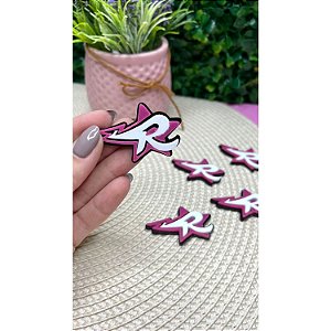 Aplique de Acrílico Duplo R dos Rosas Emilly Vick - Unidade