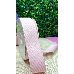 Fita de Veludo Cotelê 38mm Rosa Bebê - Metro