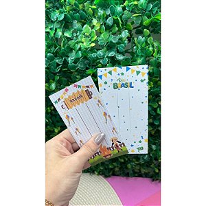 Kit Promocional Tag Retangular 6 unidades Misto Brasil e Junina