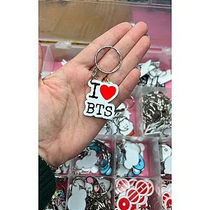 Chaveiro em Acrílico I Love BTS - Unidade