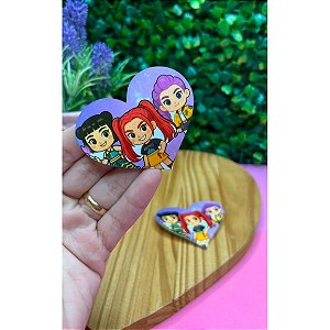 Aplique de Acrílico Curvado Trio das Guerreiras Kpop - Unidade