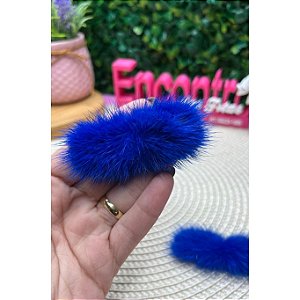 Pompom Bigode Baixo 4,5cm Azul Royal - Unidade