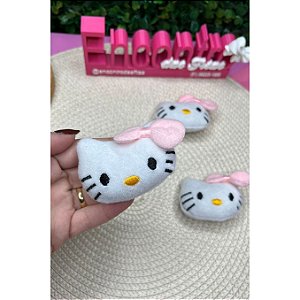 Aplique de Pelúcia Hello Kitty Lacinho Rosa - Unidade
