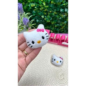Aplique Hello Kitty em Pelúcia Branco - Unidade