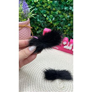 Pompom Bigode Baixo 4,5cm Preto - Unidade