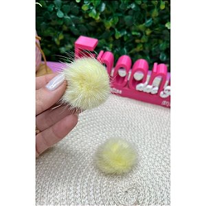Pompom Baixo M 4cm Amarelo Bebê - Unidade