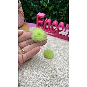 Pompom Baixo P 2,5cm Verde Neon - Unidade
