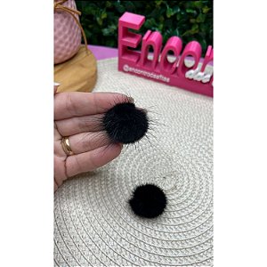 Pompom Baixo P 2,5cm Preto - Unidade