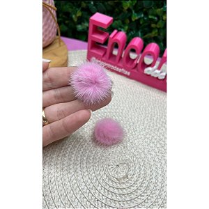 Pompom Baixo P 2,5cm Rosa Princesa - Unidade