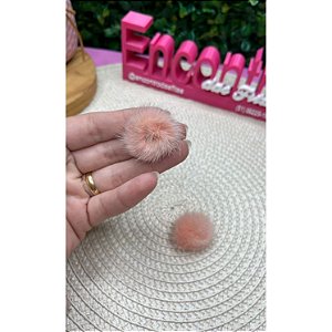 Pompom Baixo P 2,5cm Salmão - Unidade