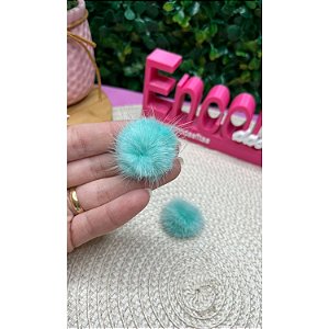 Pompom Baixo P 2,5cm Verde Tiffany - Unidade