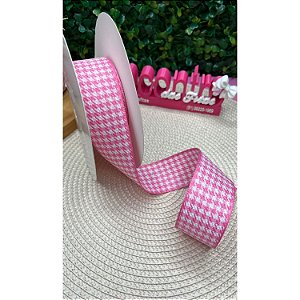 Fita Importada Pied de Poulé Rosa Chiclete 38mm - Metro