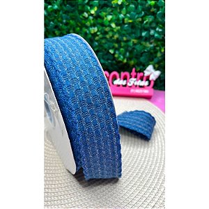 Fita Tweed Jeans Escuro 38mm - Metro