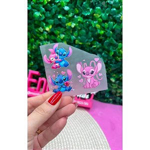 Termocolante Stitch e Angel - Cartela