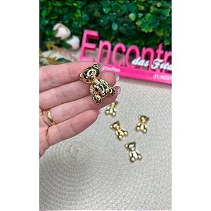 Aplique Chaton Ursinho Dourado - Unidade