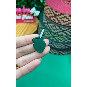 Aplique de Acrílico RS Cuia Verde - Unidade