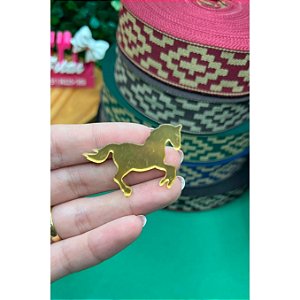Aplique de Acrílico RS Cavalo Dourado - Unidade