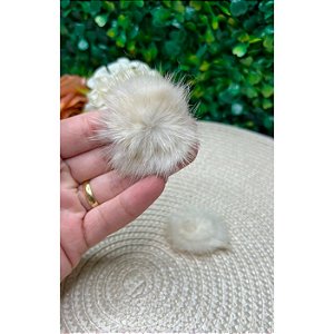 Pompom Baixo M 4cm Nude Mesclado  - Unidade