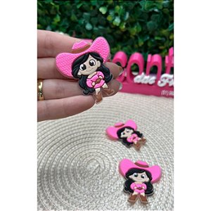 Aplique Emborrachado Boiadeira Rosa Pink - Unidade