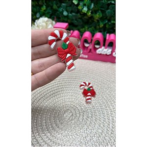 Aplique Emborrachado Bengala de Natal - Unidade