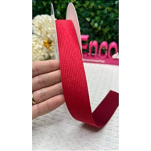 Fita de Veludo Cotelê 22mm Vermelho - Metro