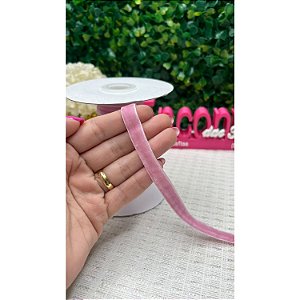 Fita de Veludo 10mm Rosa Bebê (cor 017) - Metro