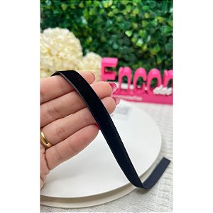 Fita de Veludo 10mm Preto - Metro
