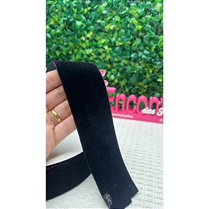Fita de Veludo 38mm Preto - Metro