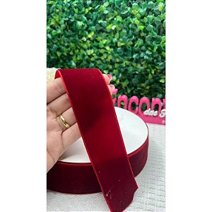 Fita de Veludo 38mm Vermelho (cor 024) - Metro