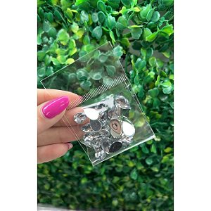 Chaton para Colagem Gota Cristal Transparente 12mm - 20 unidades