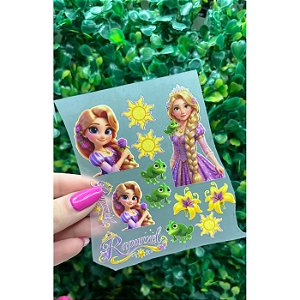 Cartela Termocolante Princesa Rapunzel