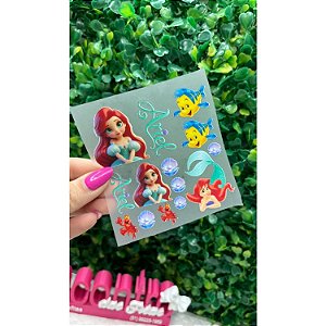 Cartela Termocolante Princesa Ariel