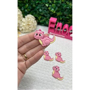 Aplique Emborrachado Dinossauro Rosa  - Unidade