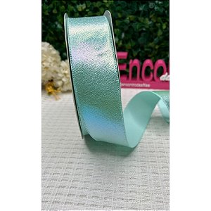 Fita Importada Metalizada 38mm Verde Bebê - Metro