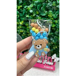 Kit Medida Certa de Prendedor de Chupeta Urso Bebê