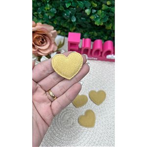 Aplique Almofadado Veludo Cotelê Dourado - Unidade